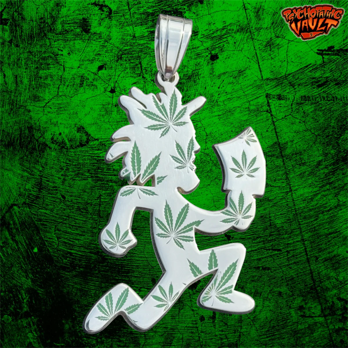 2 Inch Silver 420 Hatchetman Charm