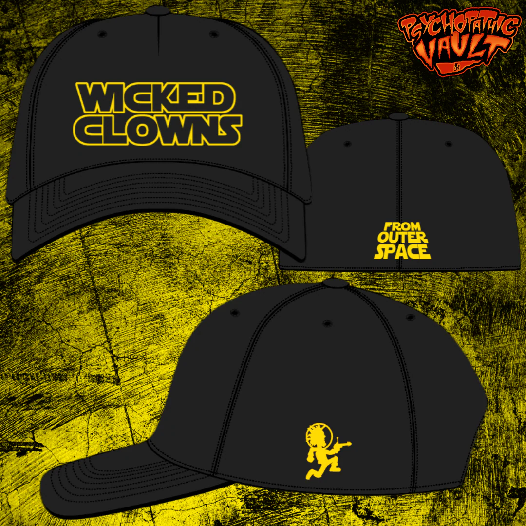 Yellow Wicked Clowns Flex Fit Baseball Hat