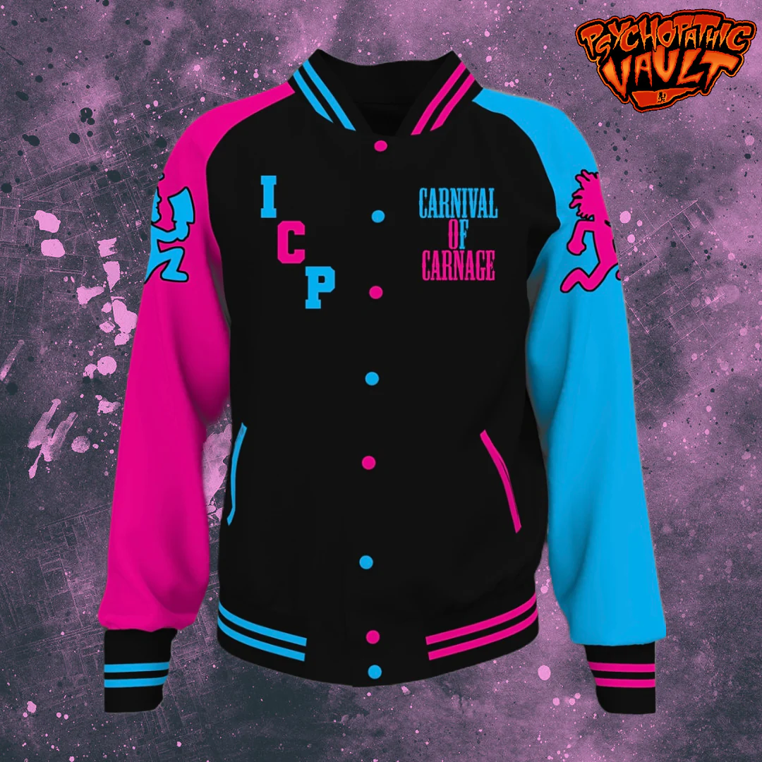 Carnival of Carnage Satin Baseball Jacket
