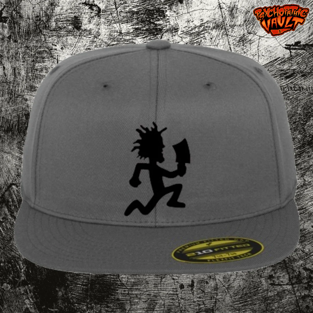 Gray Centered Hatchetman Flatbill Baseball Hat