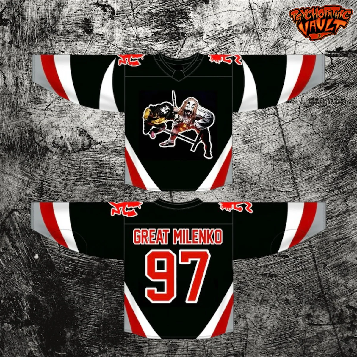 Great Milenko Era Black/Gray Hockey Jersey