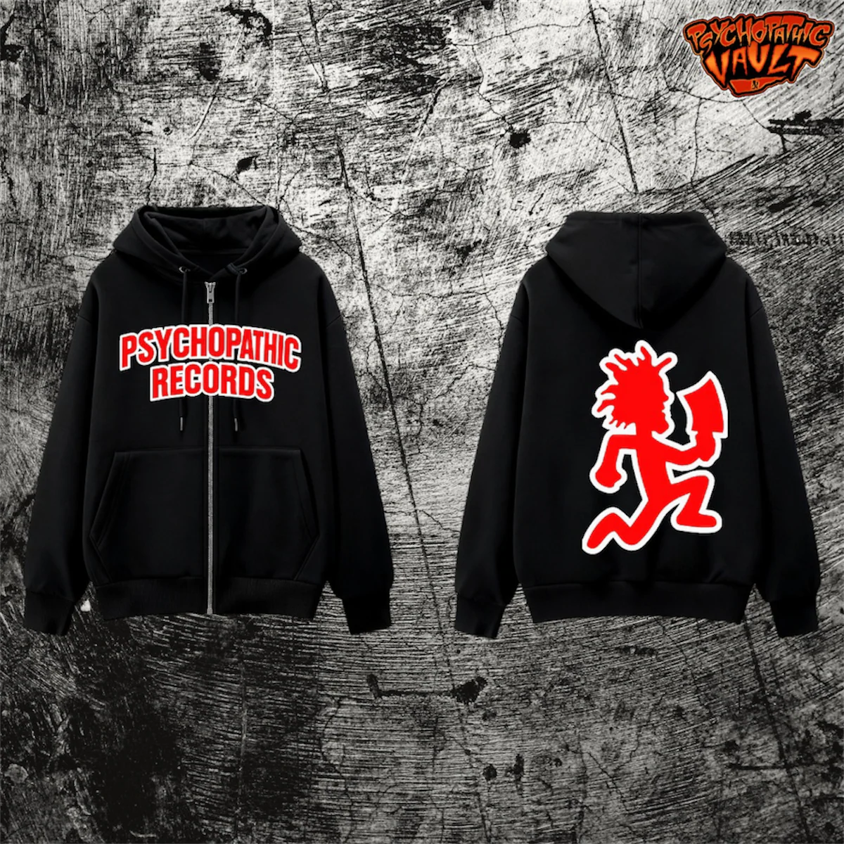 Hatchetman Embroidered Zip Up Hoodie