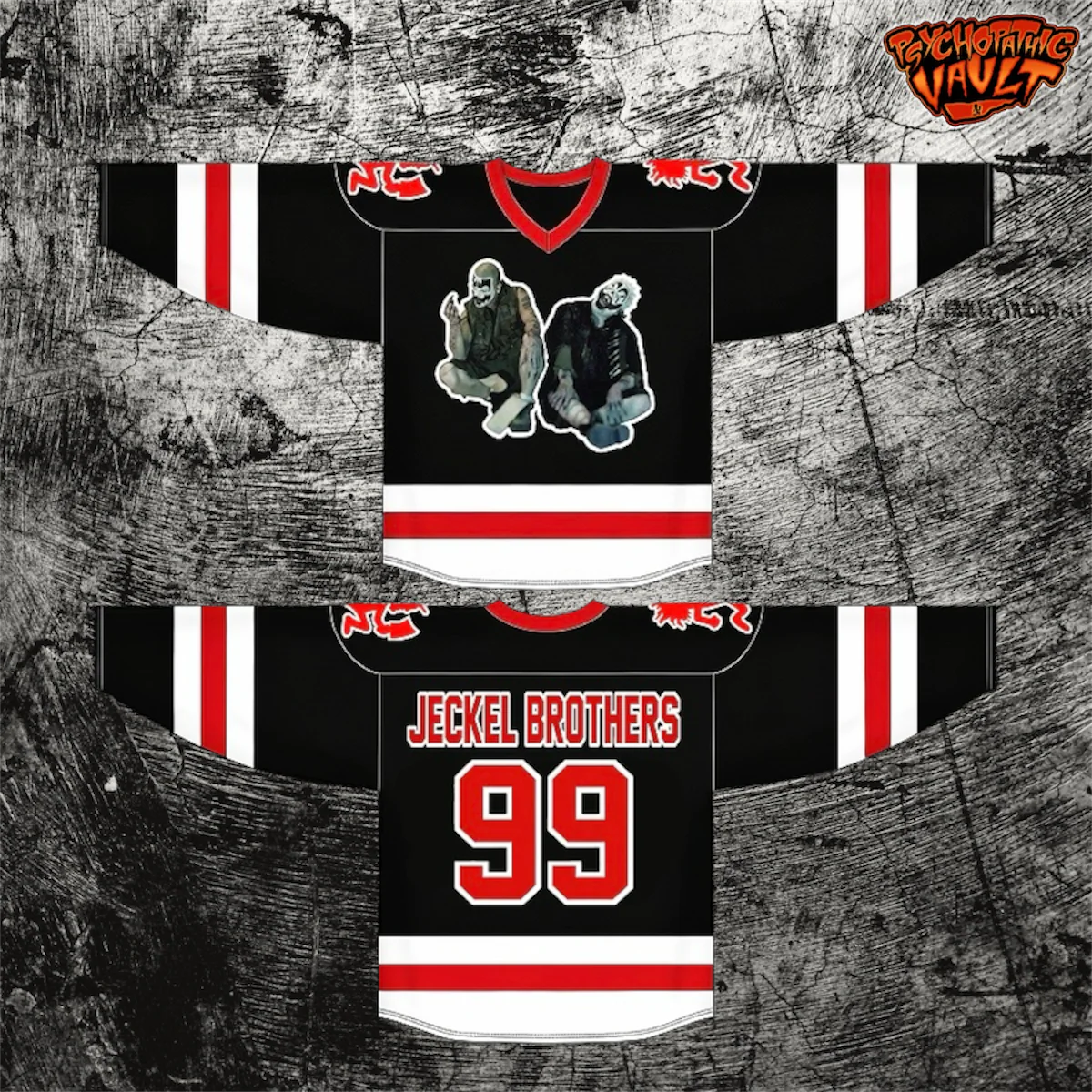 Jeckel Brothers Era Black/Red Hockey Jersey