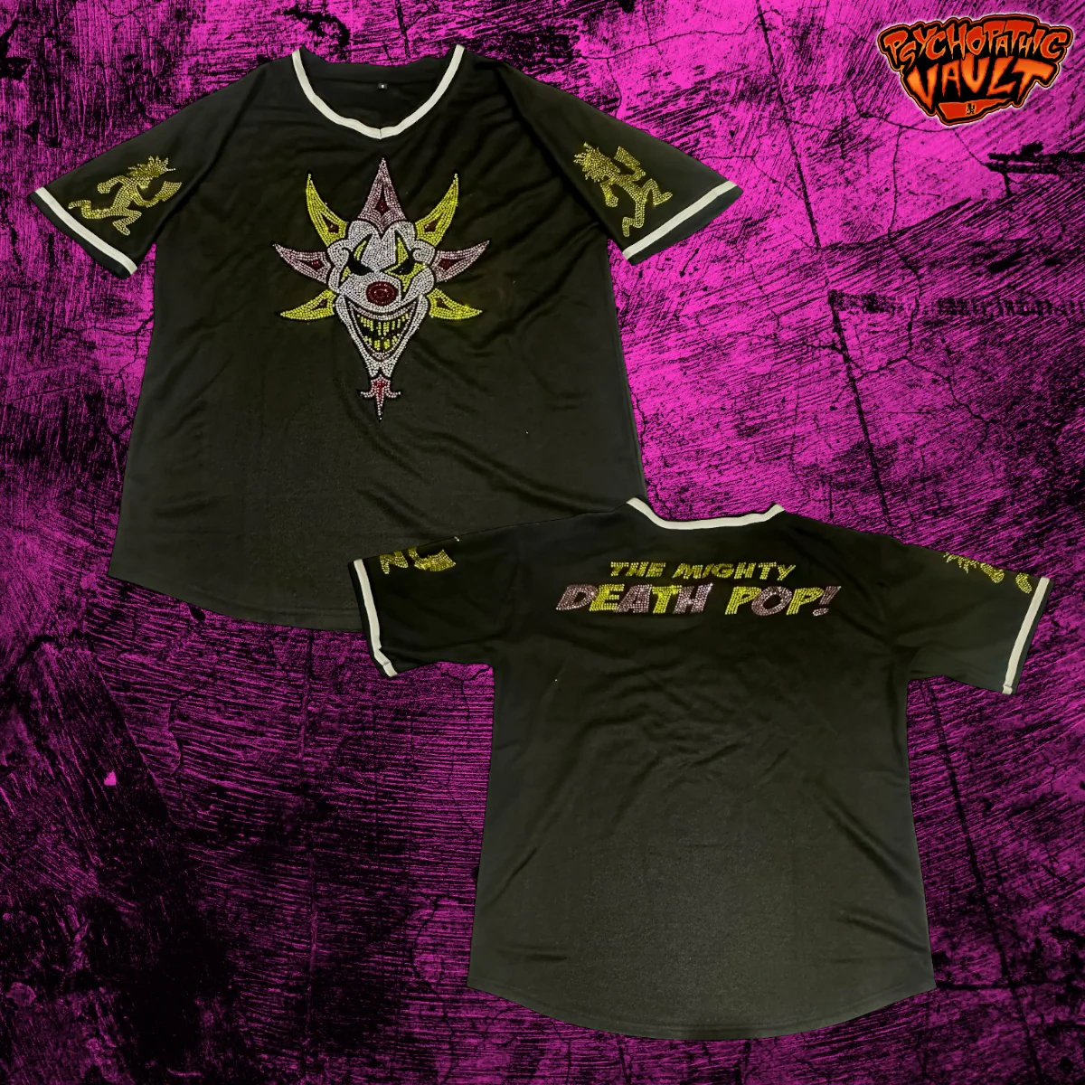 Mighty Death Pop Rhinestone Football Jersey