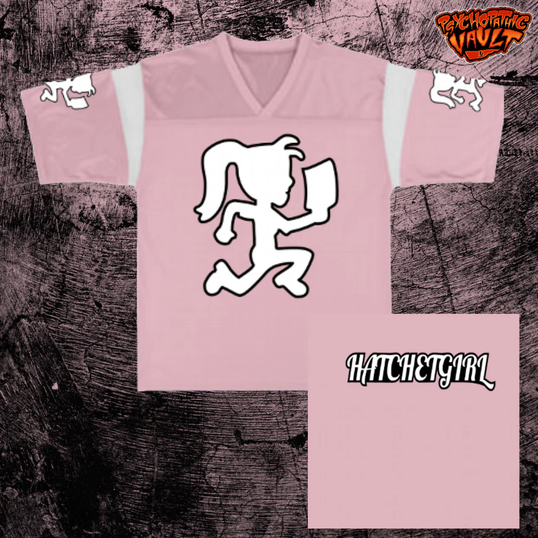 Pink Hatchetgirl Football Jersey