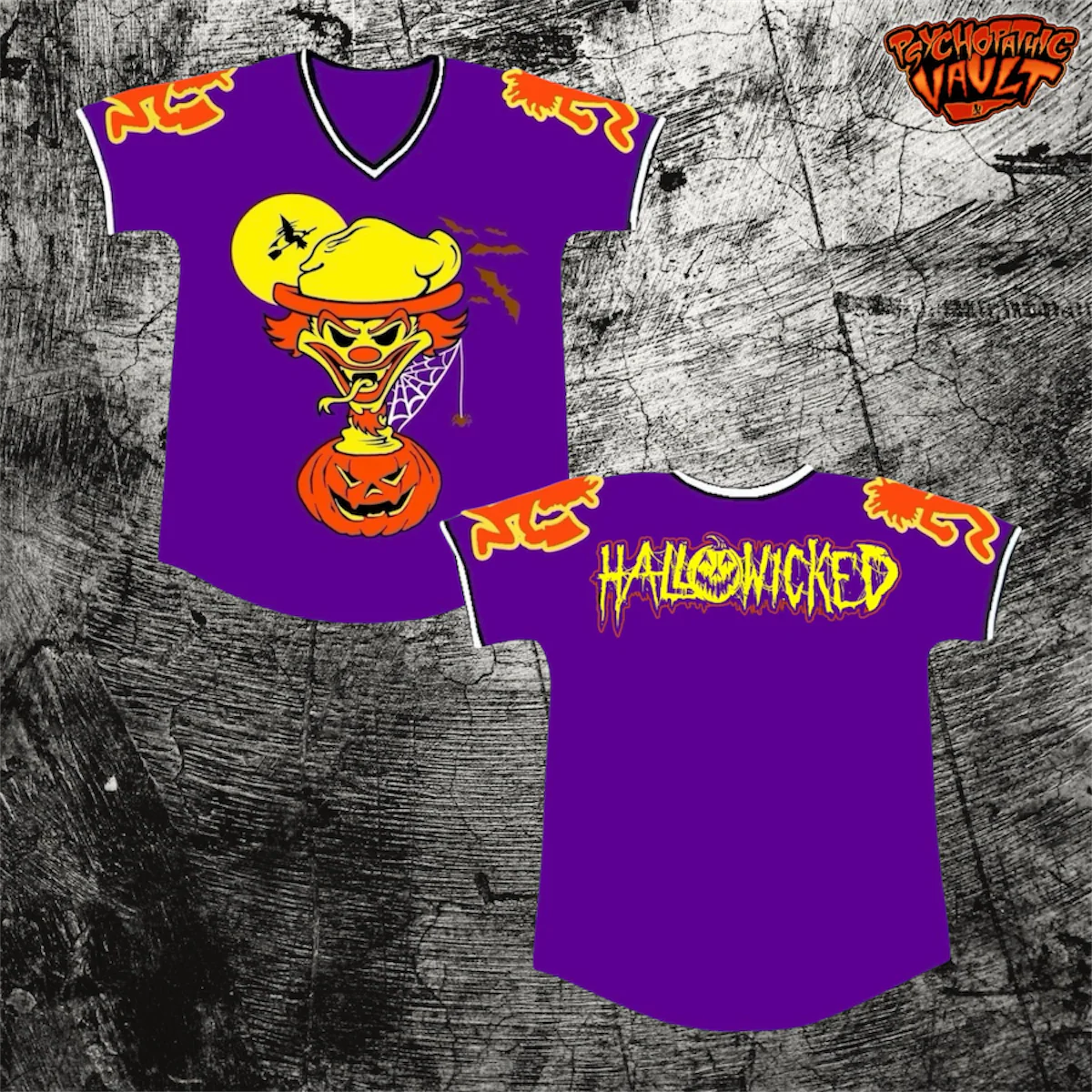 Purple Riddle Box Hallowicked Football Jersey