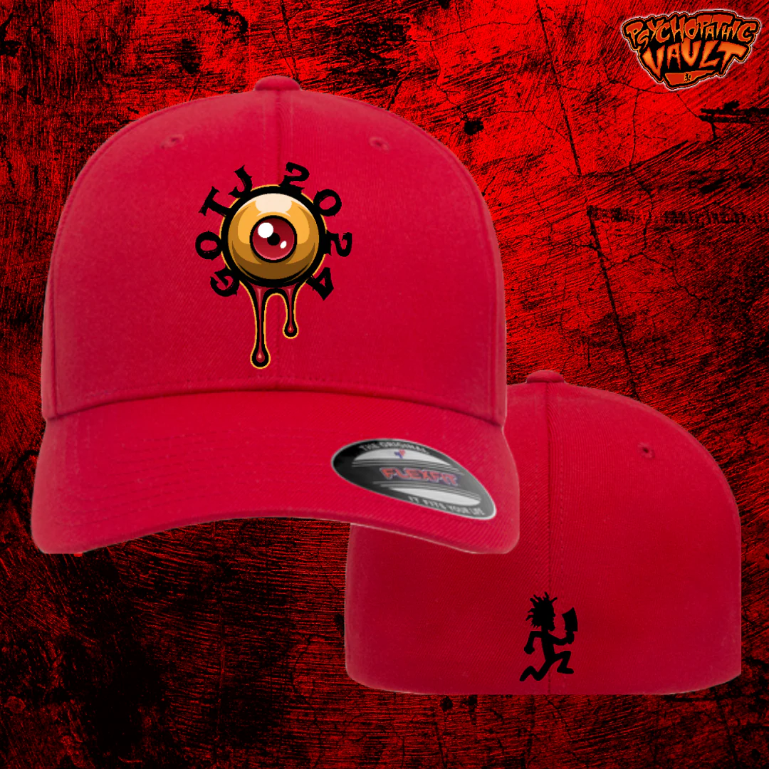 Red Gathering Eyeball Flex Fit Baseball Hat