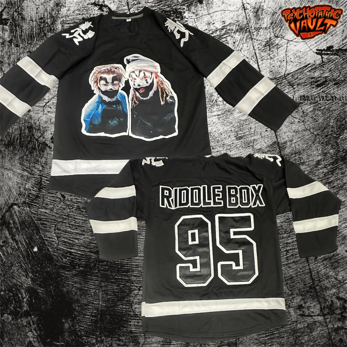 Riddle Box Era Black/White Hockey Jersey
