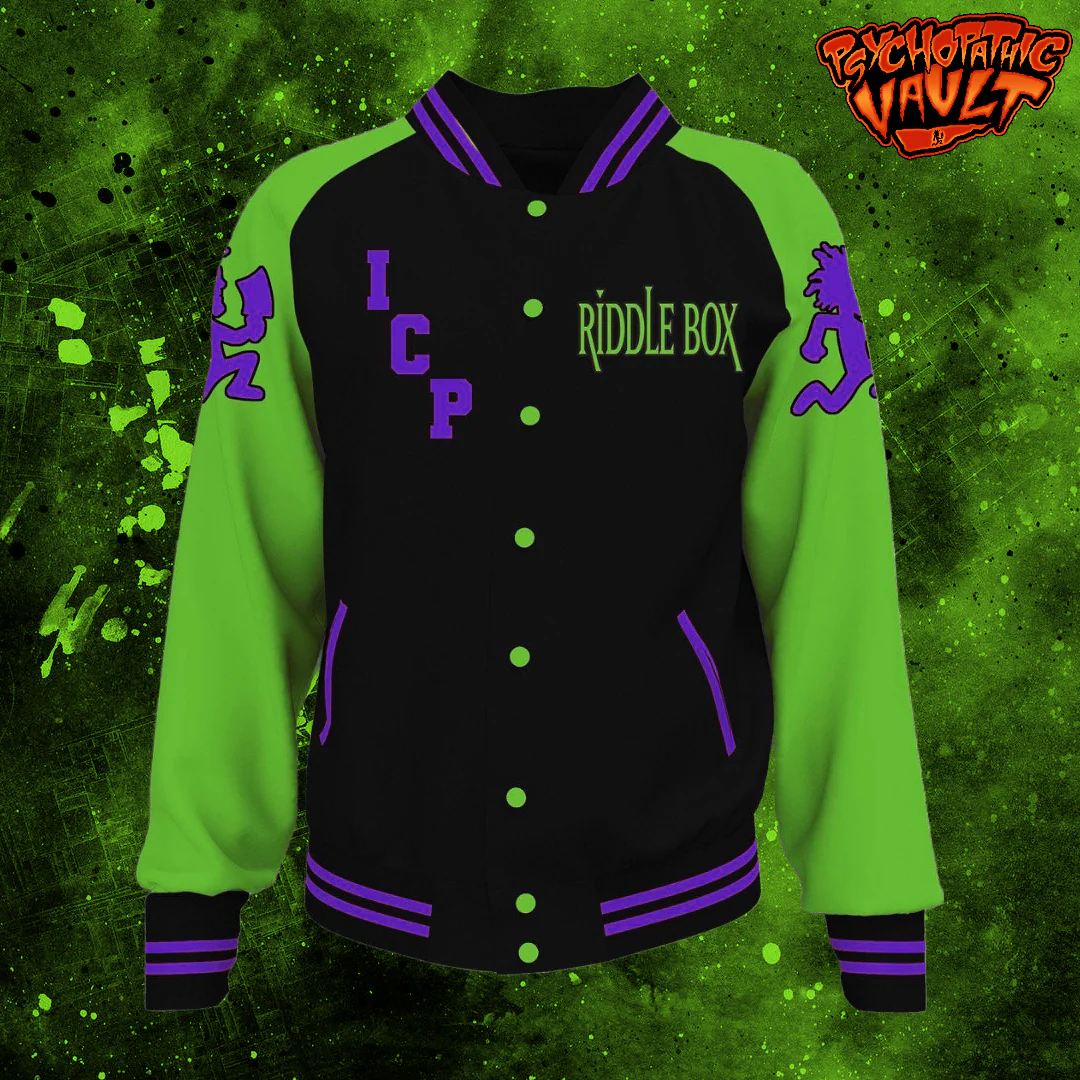Riddle Box Satin Baseball Jacket