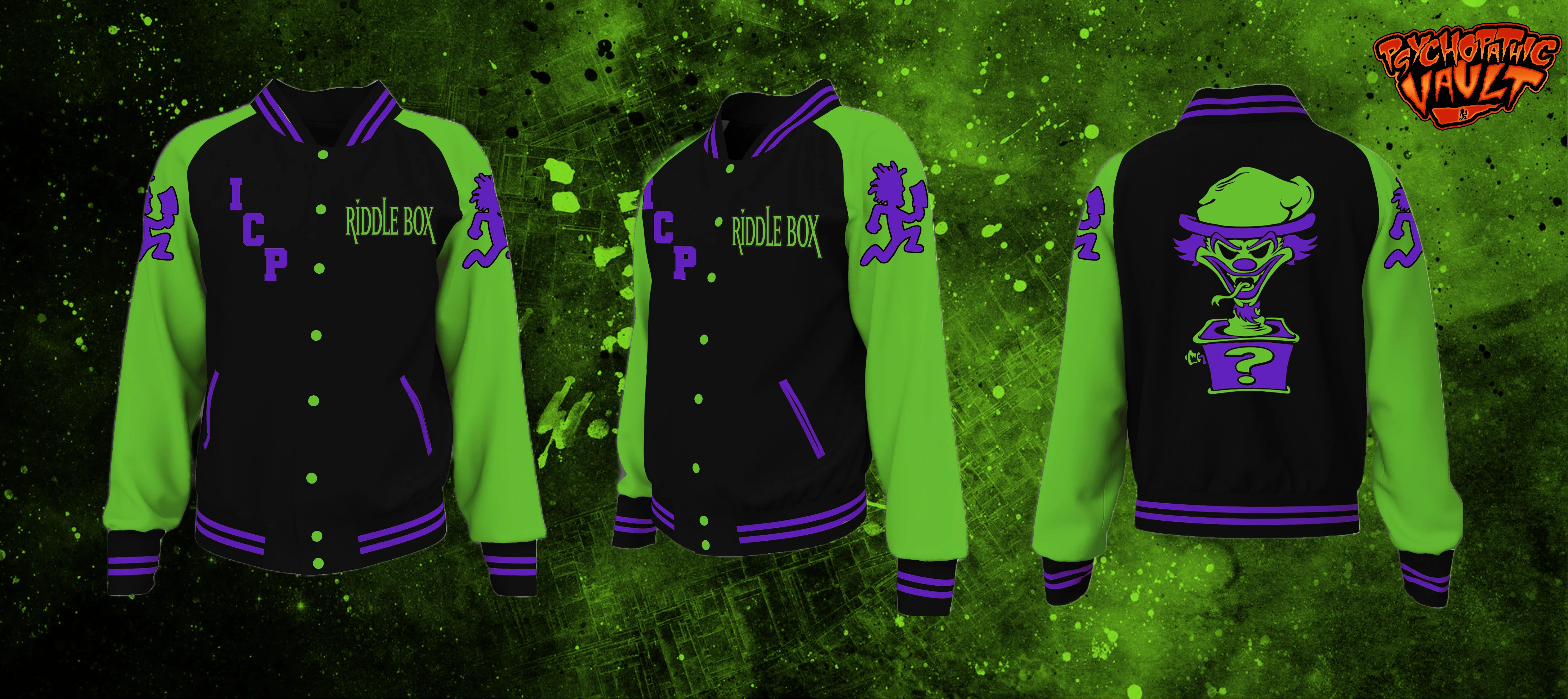Riddle Box Satin Baseball Jacket - Image 2