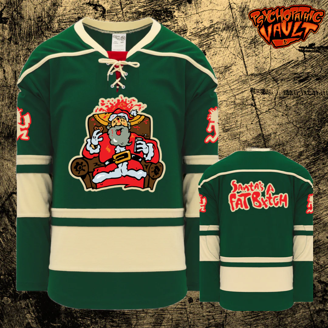 Santas A Fat Bitch Hockey Jersey