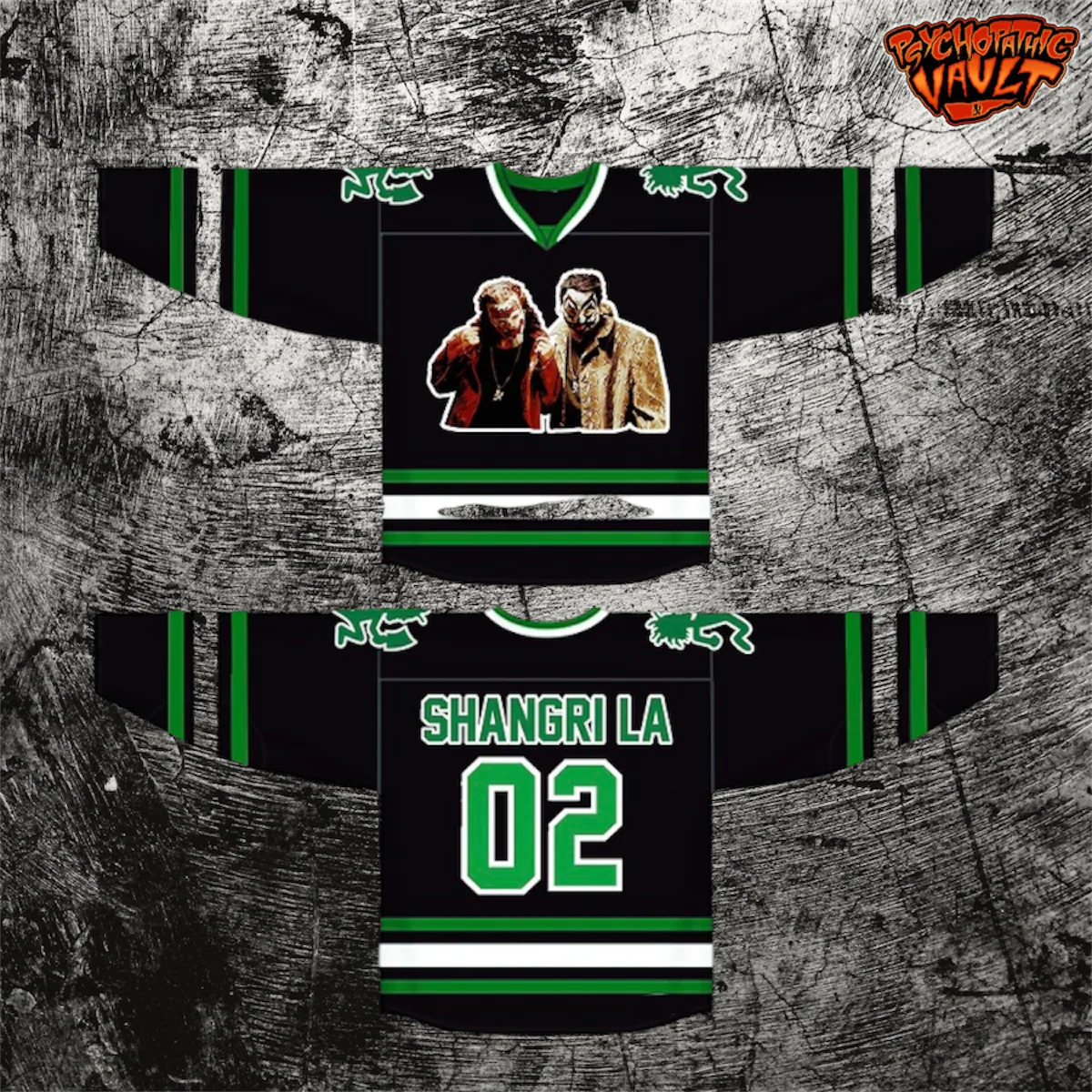 Shangri-La Era Black/Green Hockey Jersey