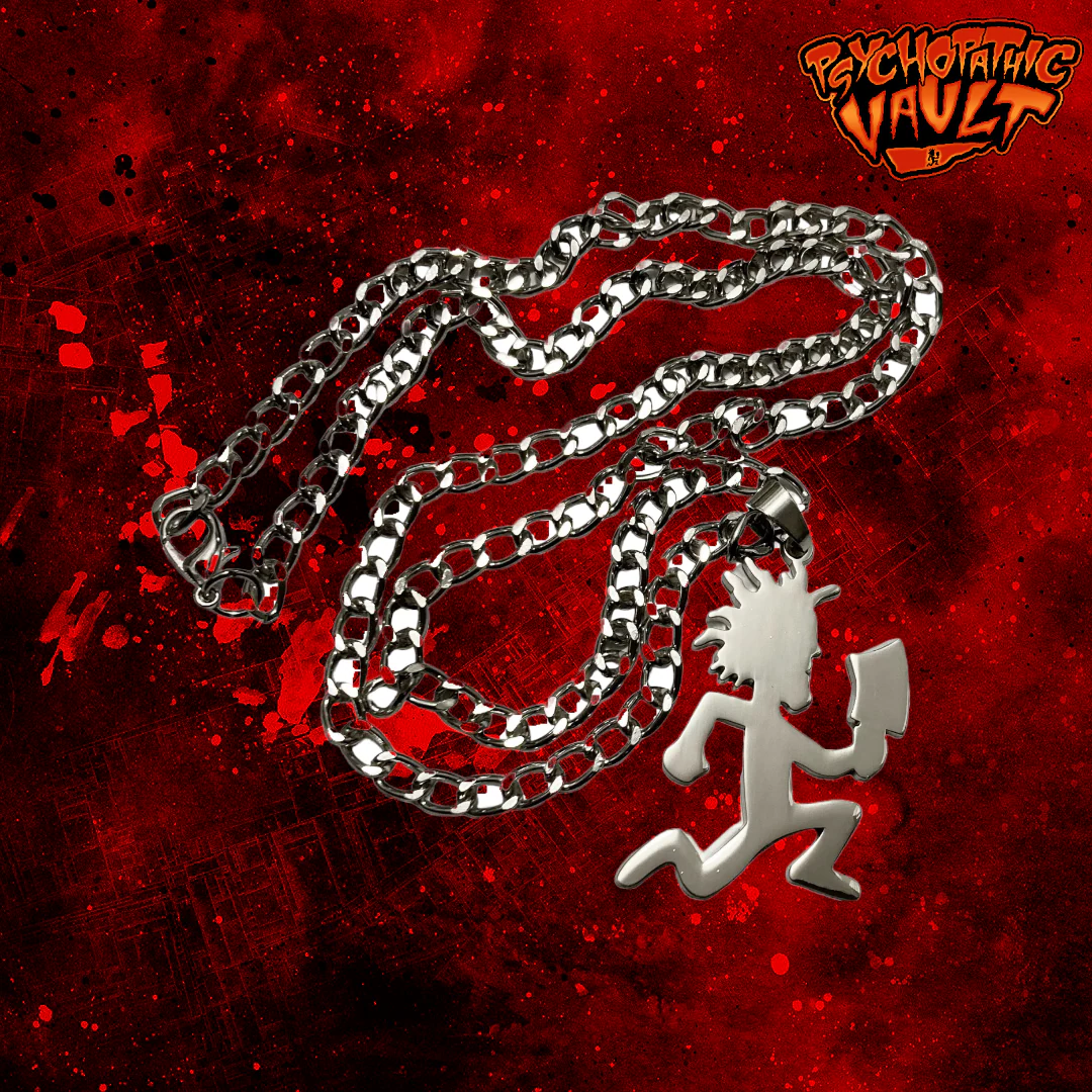 Silver Toned Hatchetman Charm & Chain