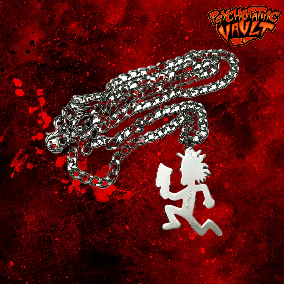 Silver Toned Hatchetman Charm & Chain - Image 2