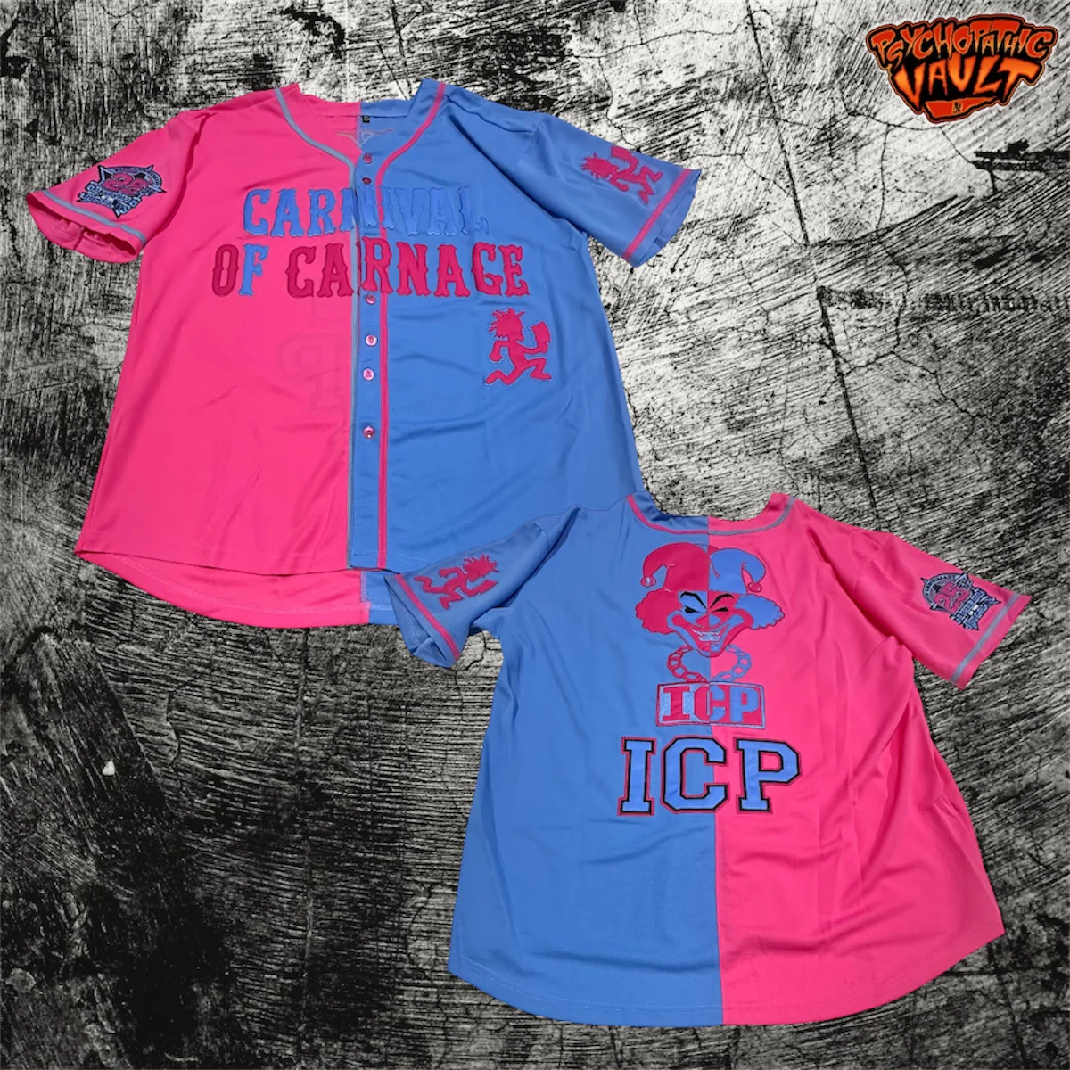 Split Colors Carnival Of Carnage Baseball Jersey