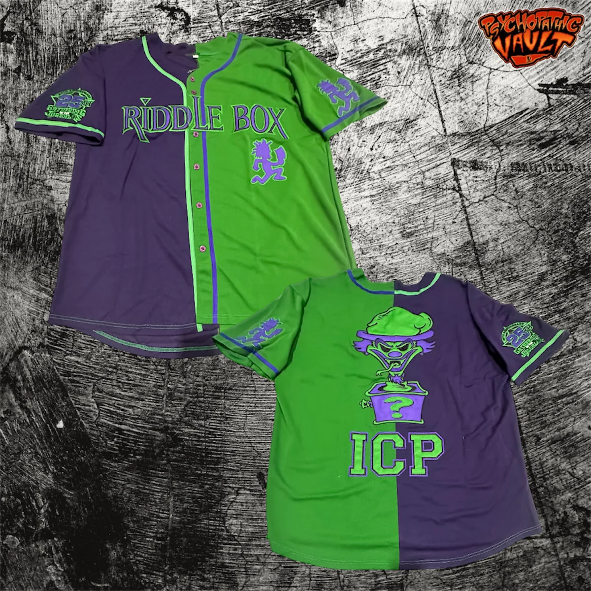 Split Colors Riddle Box Baseball Jersey