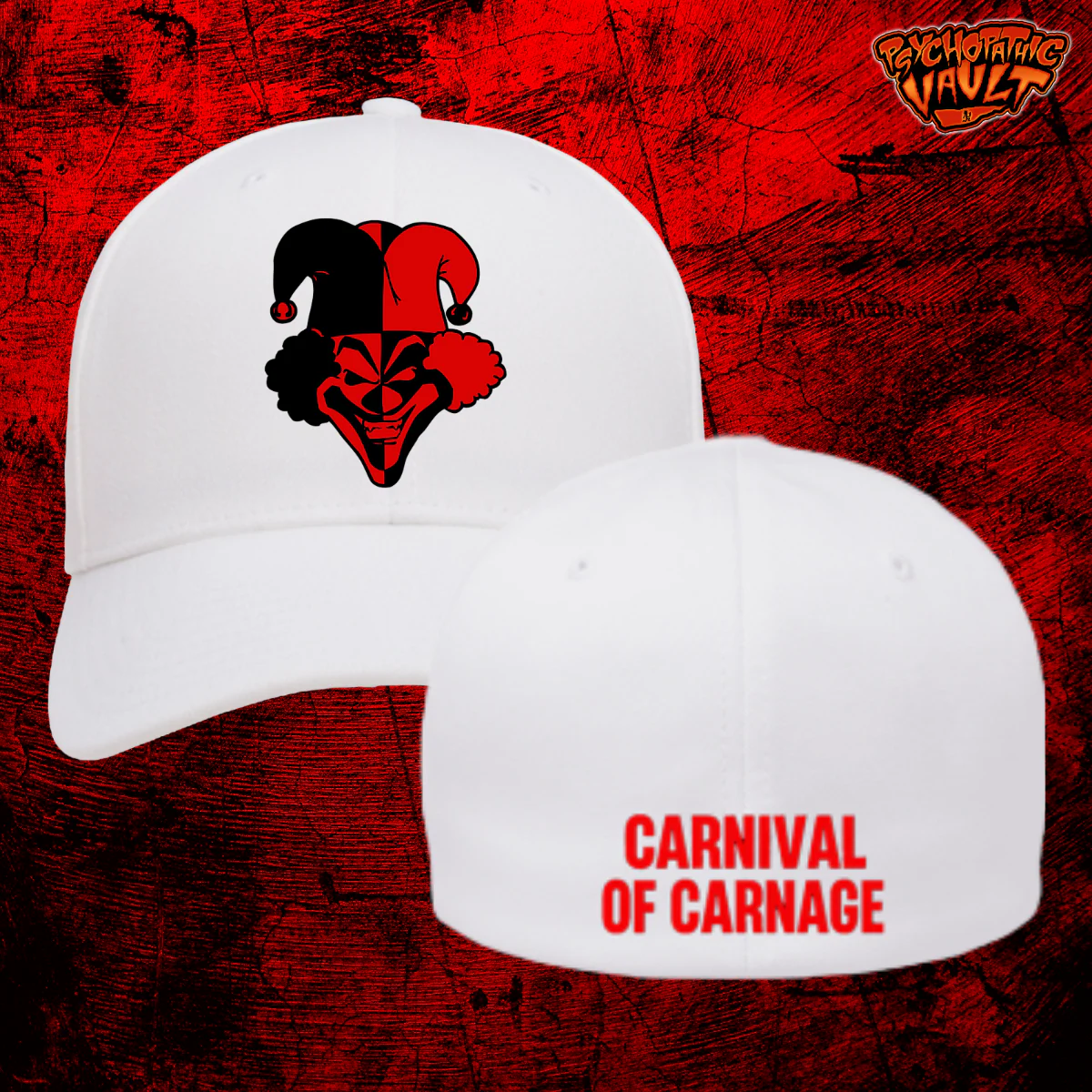 White Carnival of Carnage Flexfit Baseball Hat